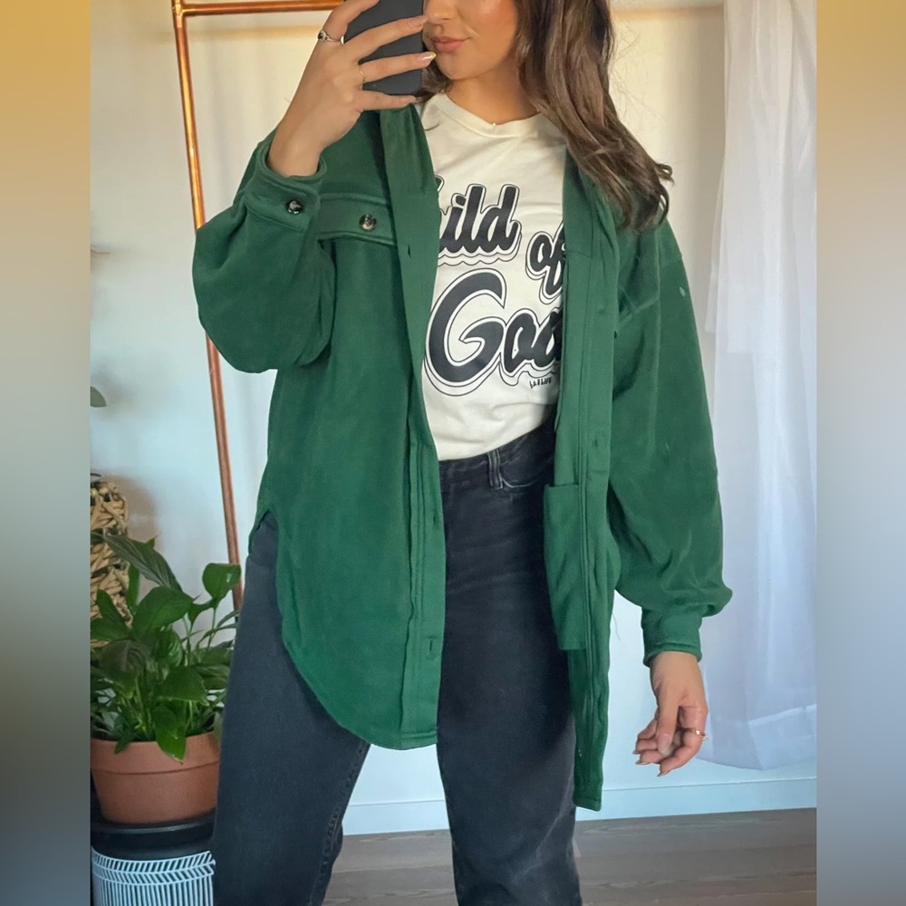 Evergreen Fleece Shacket